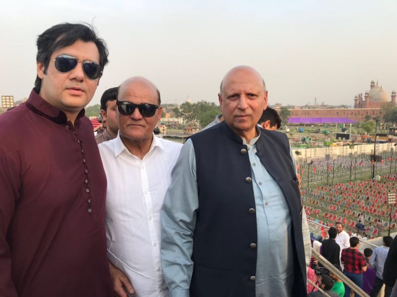 Tahir Anjum and Ch . Muhammed Sarwar Visiting Minar-e- Pakistan Jalsa on Apr. 29 Morning